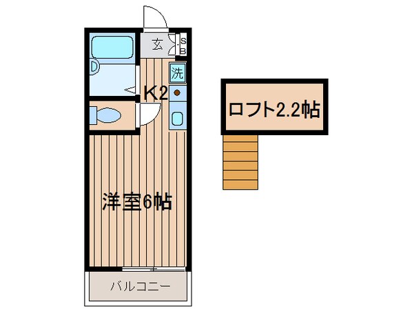 和田町駅 徒歩16分 2階の物件間取画像